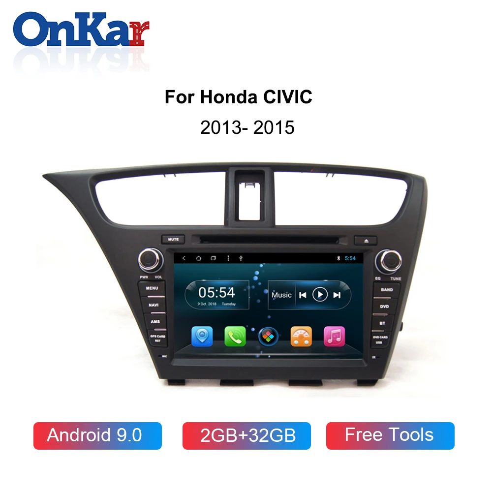 Евсюков автомобиля Android DVD плеер для Honda Civic 2013 2014 2015 Автомобильный мультимедийный