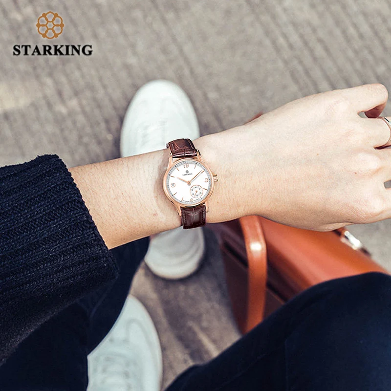 STARKING женские часы с сапфировым кристаллом автоматические автоподзаводом из