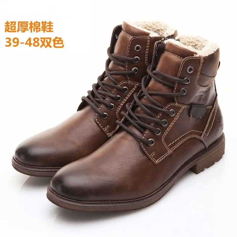 

New Fashion Boots, Retro Style and Ankle Boots, Lace-up Casual Non-slip Boots, High-top Shoes, Men's Wear-resistant Boots