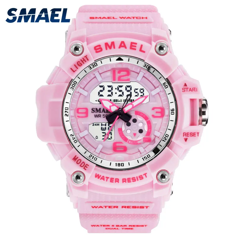 

SMAEL Woman Watches Sports Outdoor LED Watches Digital Clocks Army Children Watch Military Big Dial 1808 Women Watch Waterproof