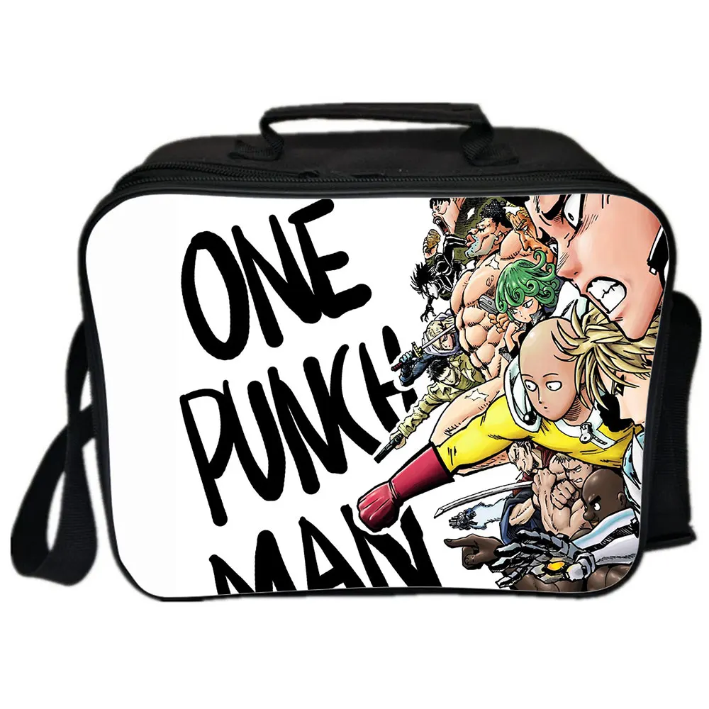 Ланч-бокс One Punch Man с принтом аниме САЙТАМА сенсей, модный мультяшный контейнер для еды для мальчиков и девочек начальной школы