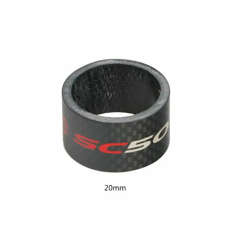 TOSEEK1-1/8 дюймов велосипедная рулевая колонка углеродная волоконная шайба комплект углеродное волокно MTB шайба прокладка труба из углеродистого волокна 3K Матовая 10/15/20 мм Аксессуары для велосипеда