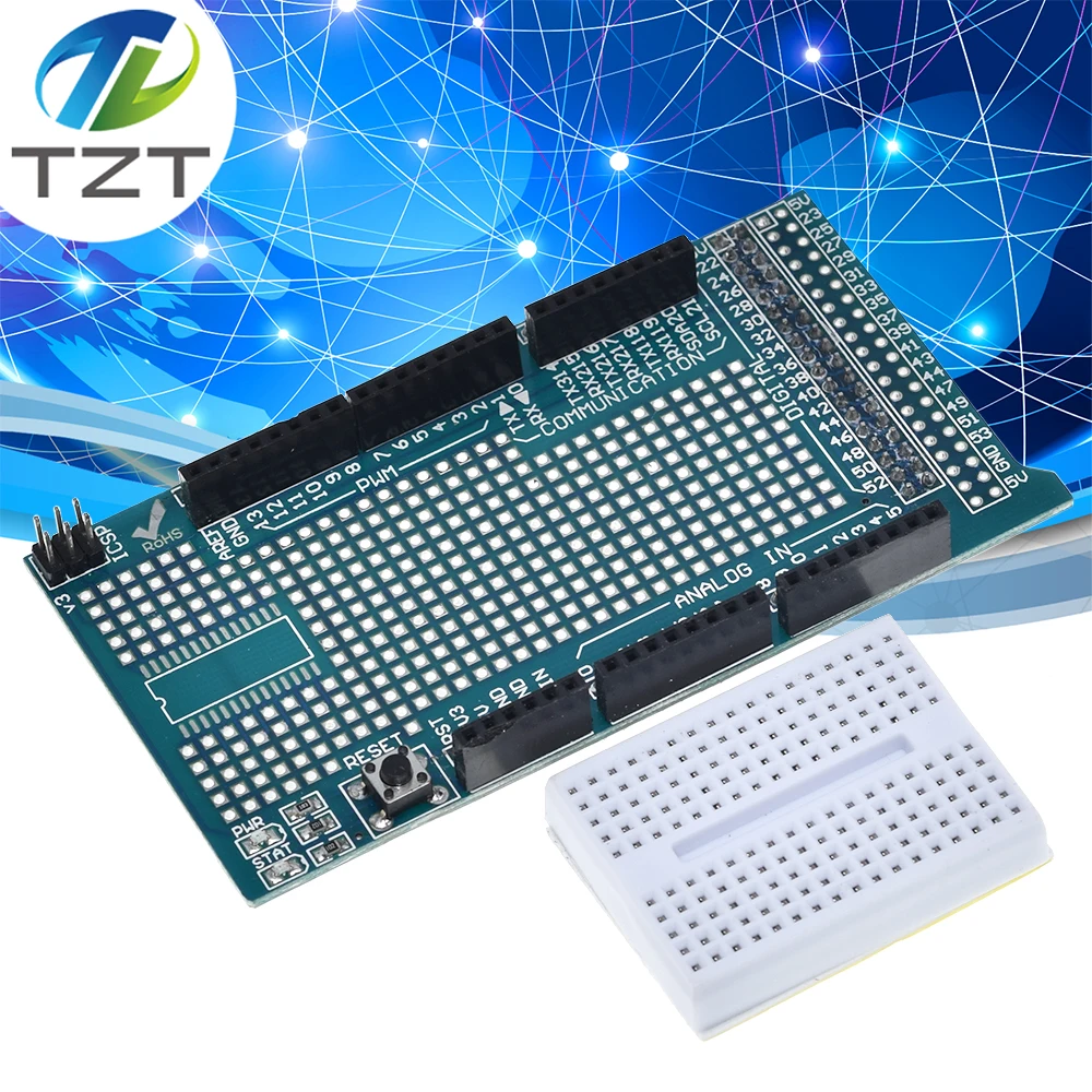 МЕГА 2560 R3 Proto Прототип Щит V3.0 Плата расширения + мини PCB Макет 170 точек связи для