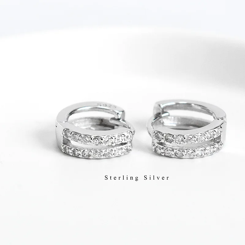 Женские Геометрические серьги клипсы ZOBEI круглые с блестящим цирконием из