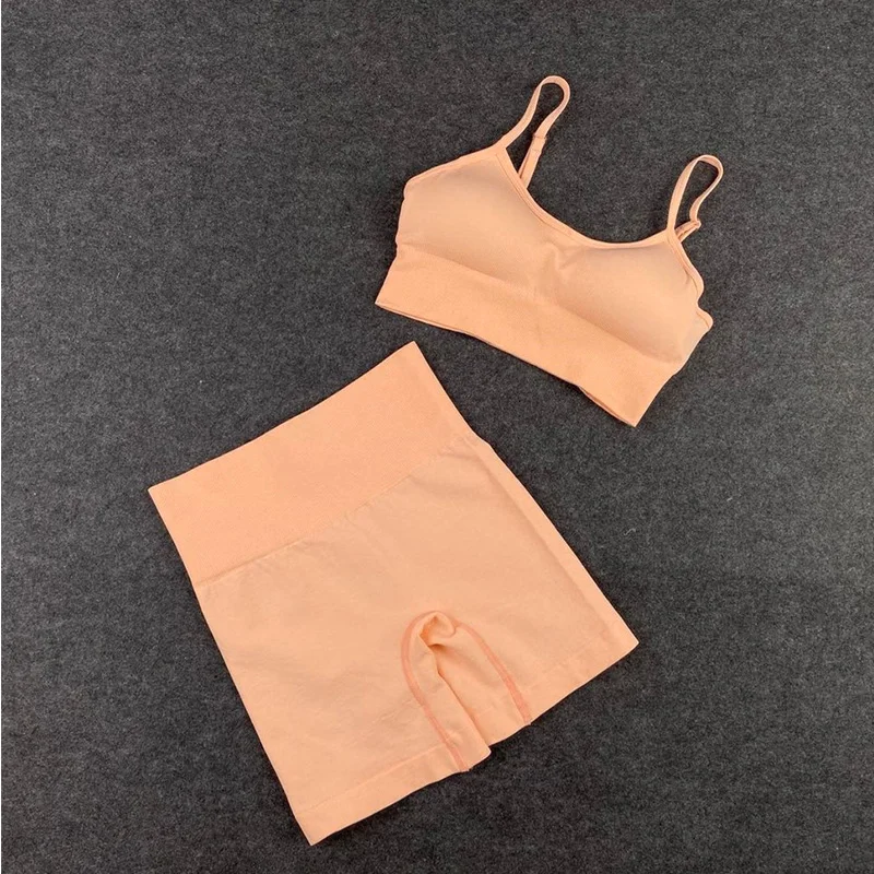 

Multicolor Women Sportswear Seamless Yoga Set Short Fitness Clothing Sports Shorts Set Workout Suits Gym Tracksuit For Woman