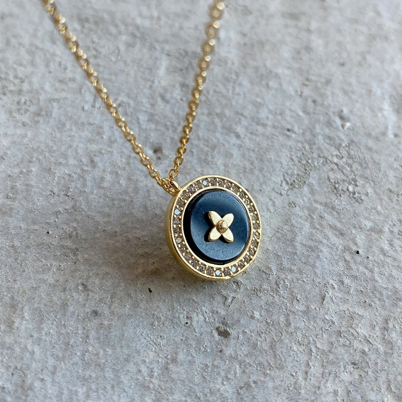 Черный Агат Bijoux Femme (украшения своими руками) 925 стерлингового серебра круглый