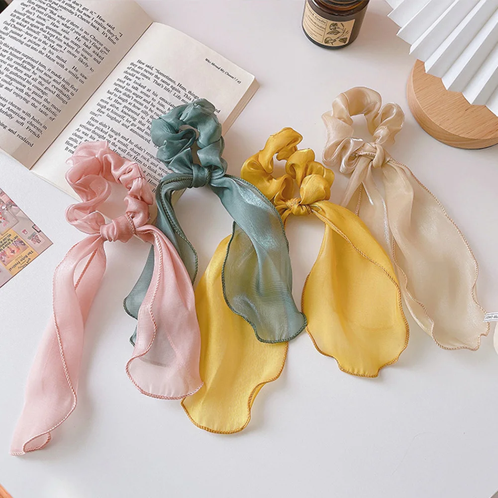 Милые бантики из органзы резинки для волос мягкие марлевые аксессуары |