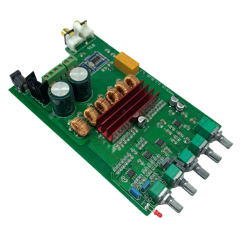 

Плата цифрового усилителя мощности JABS DP1 2,1, TPA3116D2 50Wx2 + 100 Вт, Bluetooth 5,0, Плата усилителя сабвуфера высокой мощности