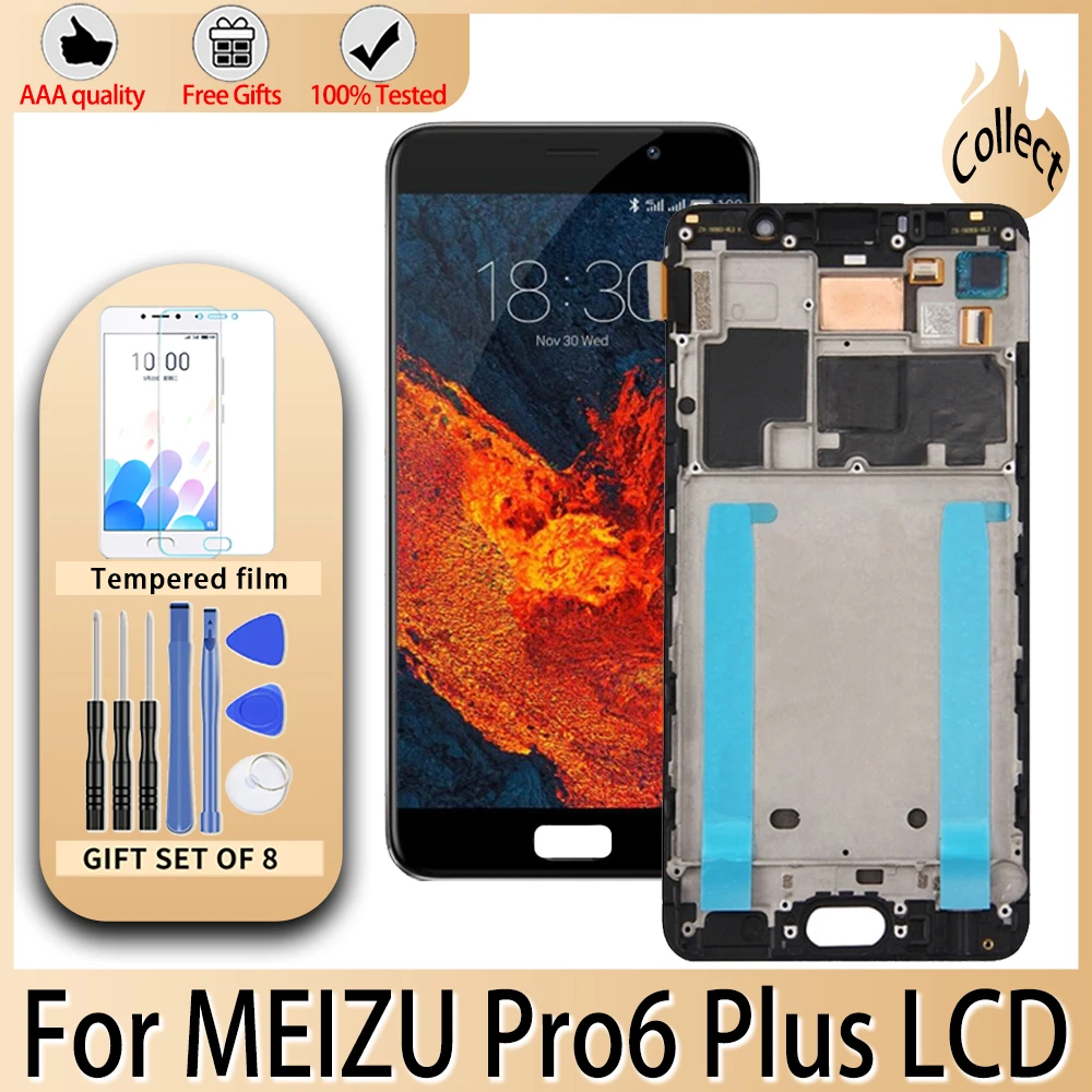 5 7 &quotAMOLED для MEIZU Pro 6 Plus M686G ЖК-дисплей Дисплей с кодирующий преобразователь