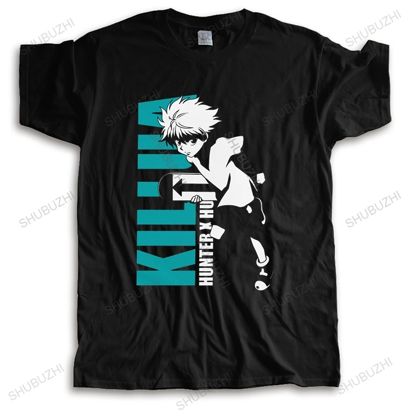 

Великолепная футболка Hxh, мужская рубашка Killua Zoldyck, футболка с короткими рукавами из 100% хлопка, уличная одежда, футболки с мангой, аниме Hunter x ...