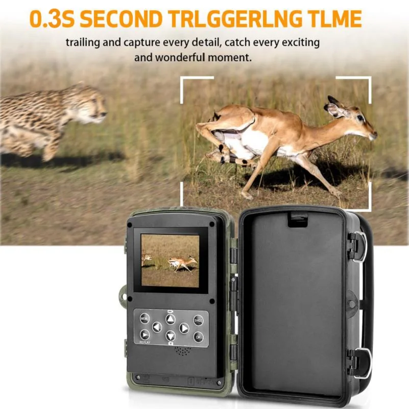 

HC802A Wireless Surveillance Tracking Camera 16MP 1080P Wildlife Trail Camera Photo Trap Infrared Tracking Hunting Cameras