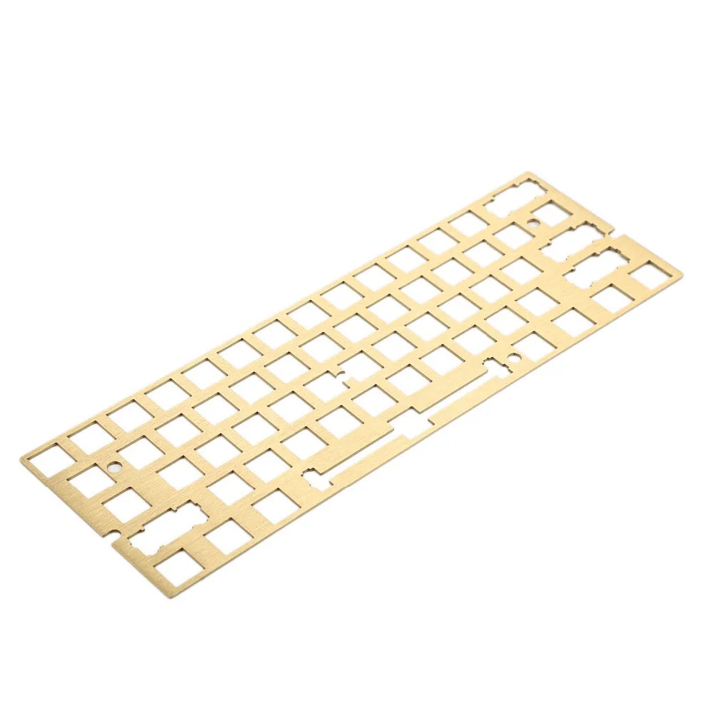 CNC 60% PVD Brass Plate Universal Positioning Plate For GH60 Compatible With ISO ANSI WKL DIY Keyboard Copper Positioning Board