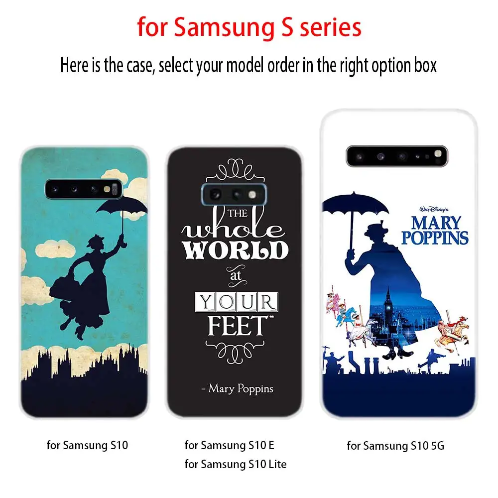 Силиконовый чехол Mary Poppins из ТПУ для Samsung S11 S10 S8 S9 Plus S7 S6 Edge Note 10 8 9 Funda Etui чехлы