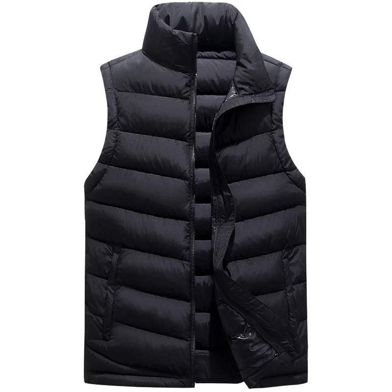 

2021 New Arrival Stand Collar Plus Size Chaleco Hombre Good Quality Sleeveless Jacket