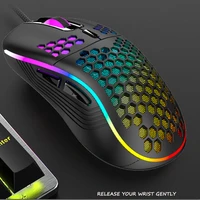 Light Honeycomb Wired Gaming Mouse RGB Backlit Key 7200DPI Mice Macro Programming Mause for Laptop Desktop Computer Gamer