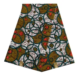 polyester Ankara Africa prints batik fabric real dutch wax tissu high quality 6yards fashion African sewing for party dress - Цвет: 13