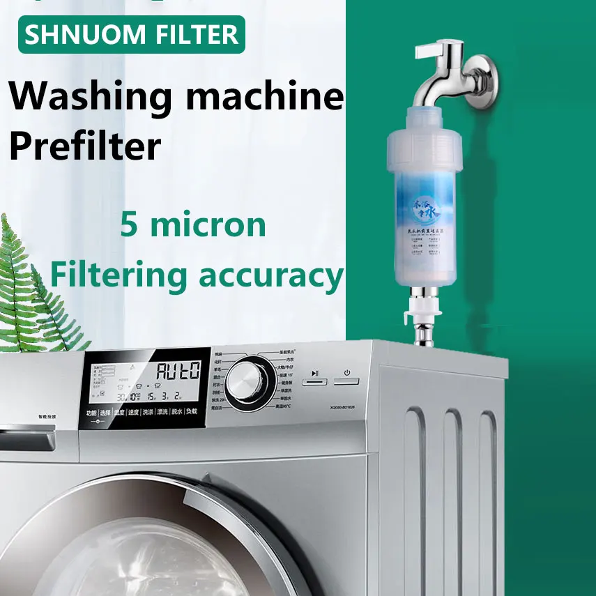 

Washing Machine Prefilter 5 Micron Precision Filter Connected To Tap Transparent Water Purifier Water Heater Toilet 20 MM Joint