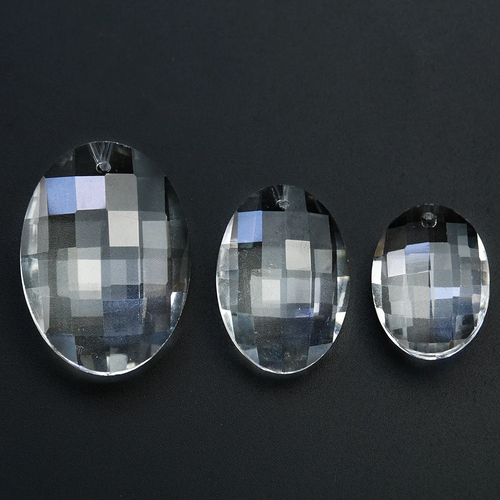 

1PC Clear Egg Drop K9 Glass Crystal Prisms Pendant Suncatcher Chandelier Hanging Lamp Lighting Parts Shinning Home Wedding Decor