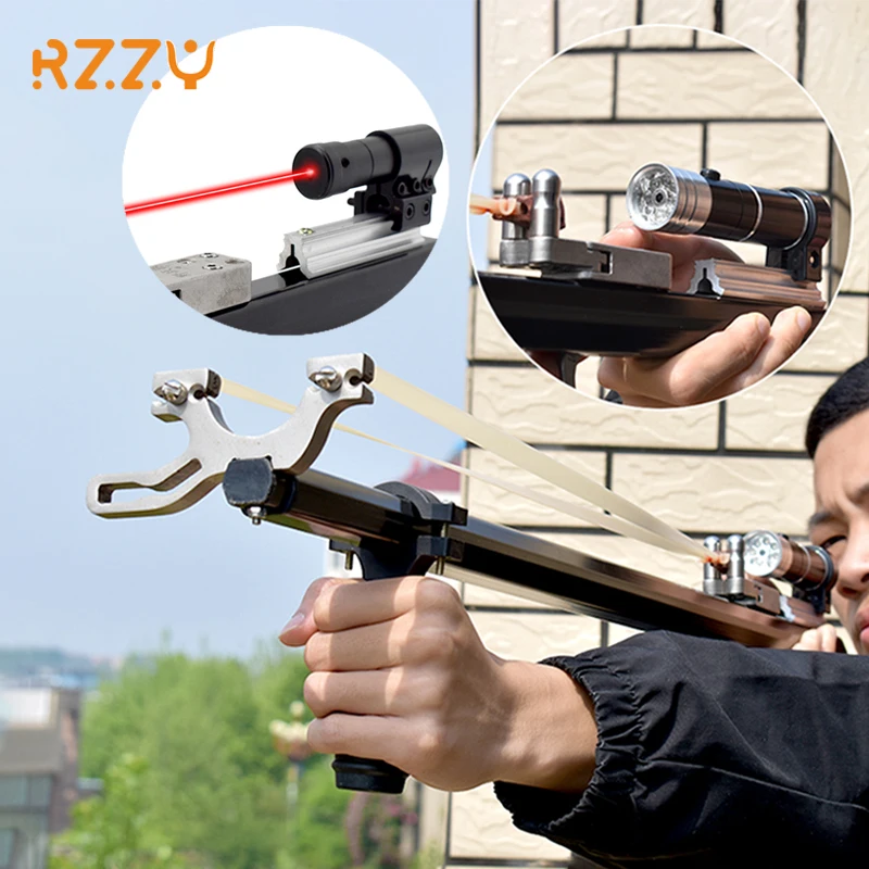 

Straight Rod Telescopic Slingshot Upgrade Bow Head High Power Precision Shooting Laser Catapult Outdoor Hunting Accessories