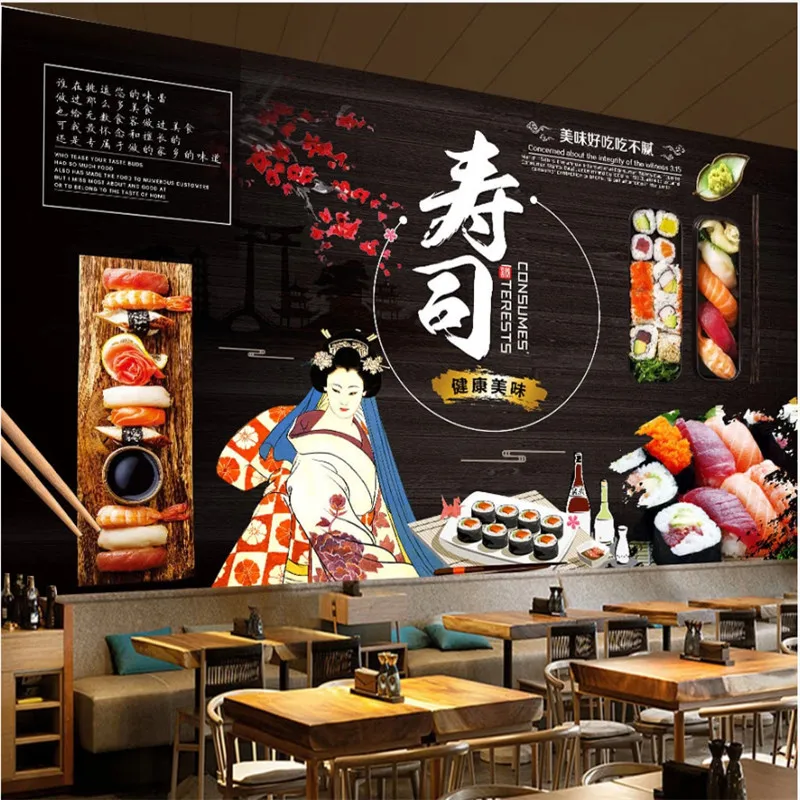 Японские суши настенная бумага 3D Izakaya кухня магазин бар ресторан промышленный