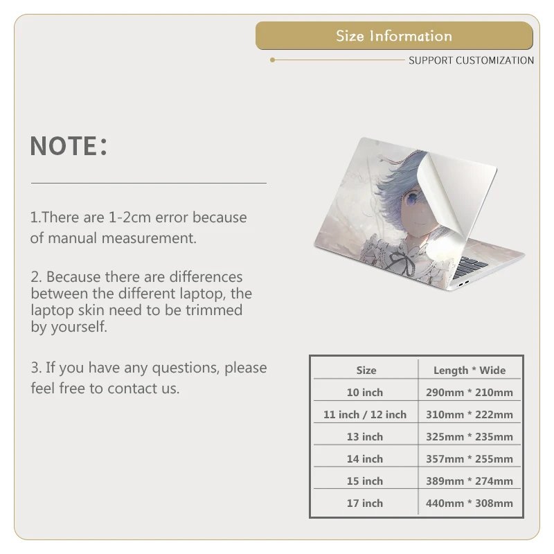 Виниловая наклейка для ноутбука чехол из ПВХ подходит Macbook/HP/Lenovo/Acer/Dell 11/13/14/15/17