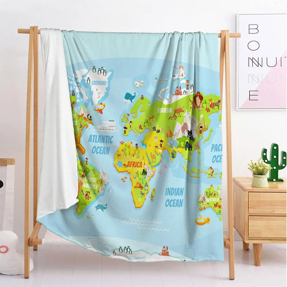

Map summer mexican pink luxury animal crossing fabric blanket for bed custom photo weighted tapestry throw h fuzzy blanket