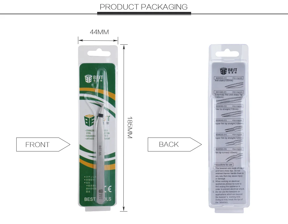 1 шт. пинцет из нержавеющей стали | Инструменты