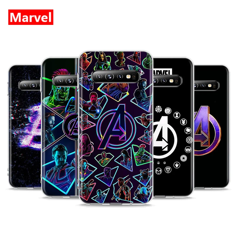 

Marvel Avengers A Logo For Samsung Galaxy S21 S20 FE Ultra S10 Lite 5G S10E S9 S8 Plus S7 S6 Edge Soft TPU Silicone Phone Case