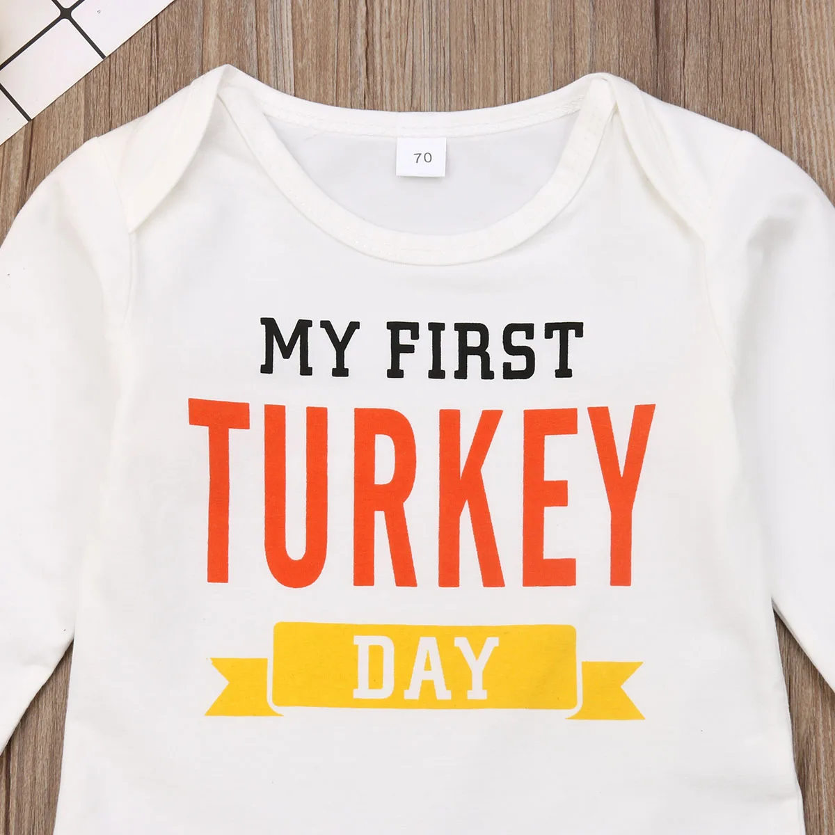 2019 Baby Thanks Giving DAY Clothing Newborn Infant Kids Girls Boy Clothes Sets White Long Sleeve TURKEY Romper+Pants 0-18M | Детская
