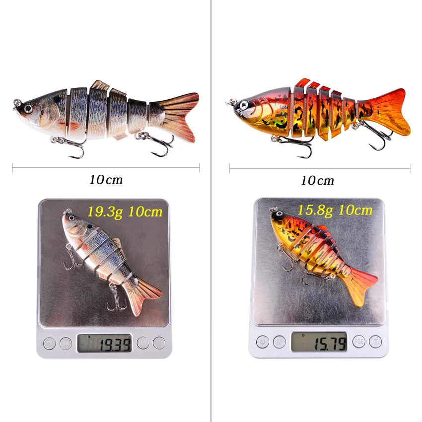

Fishing wobbler Lifelike 6/7 Segment Swimbait Crankbait Hard Bait Slow 10cm 17g 15g Isca Artificial Lures Fishing Tackle