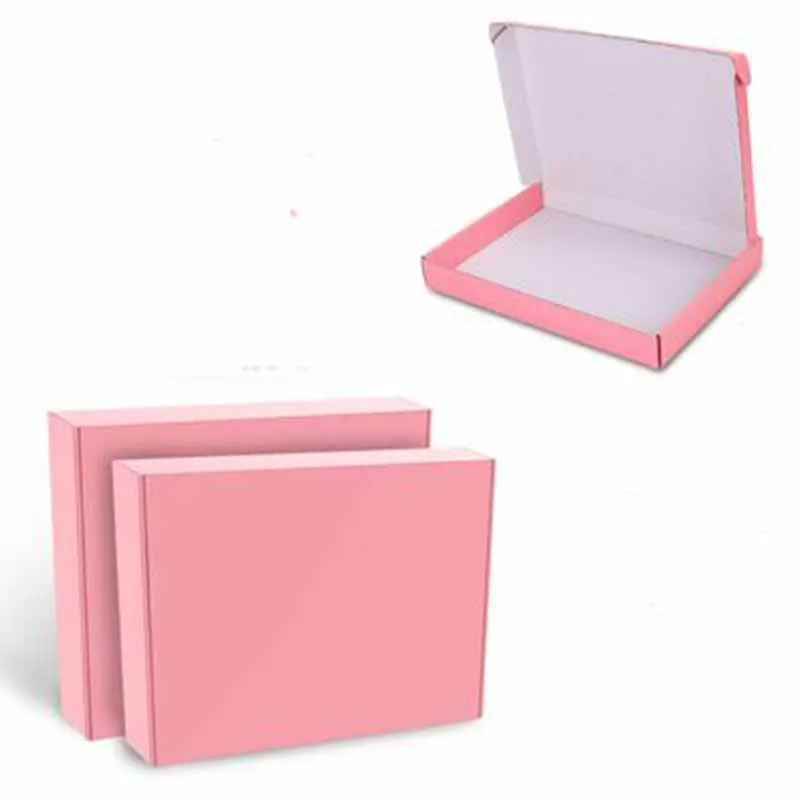 

20pcs White /Black/Pink Gift Box Festival Party Corrugated Box Storage Display Carton Supports Packaging Craft Clothing Box