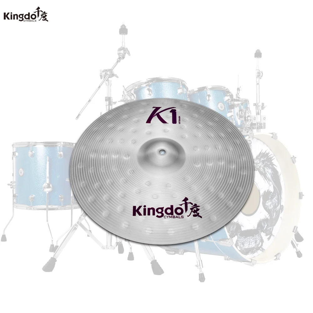 

Kingdo 2020 new series practice cymbal cheap alloy 8"splash cymbal for drum set