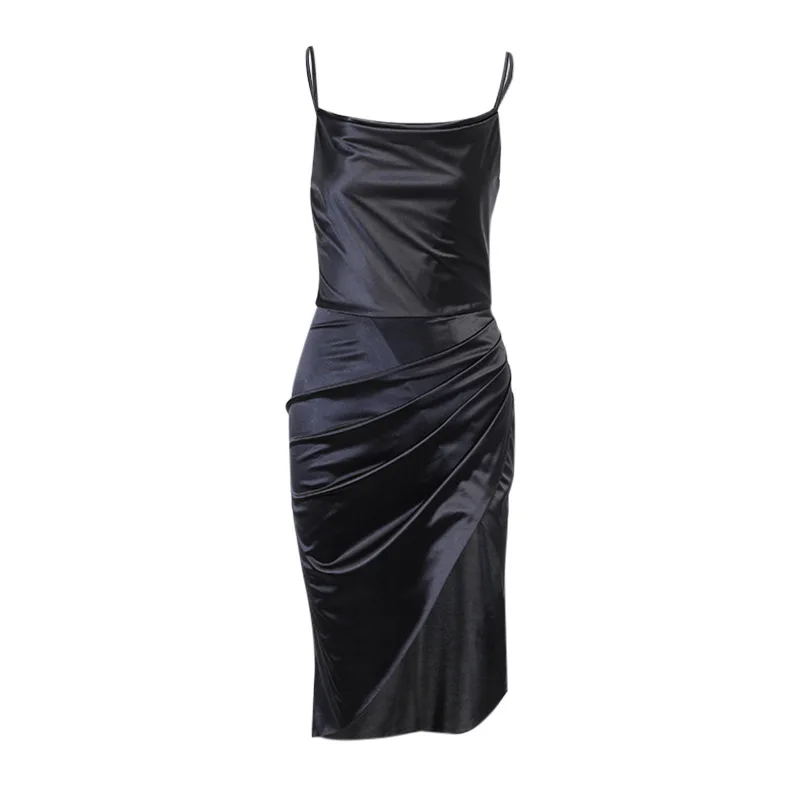

2021 summer new sexy slim temperament sling split skirt
