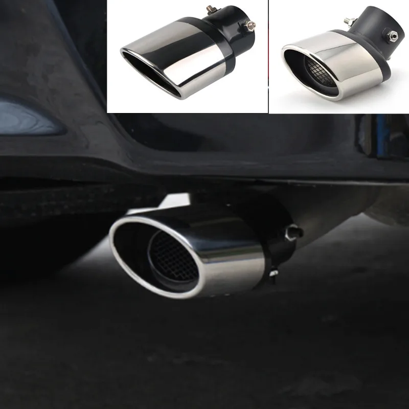 Universal Car Exhaust Muffler Tail Throat Liner Pipe for alfa romeo giulietta mercedes w204 4x4 peugeot 206 suzuki outlander | Автомобили