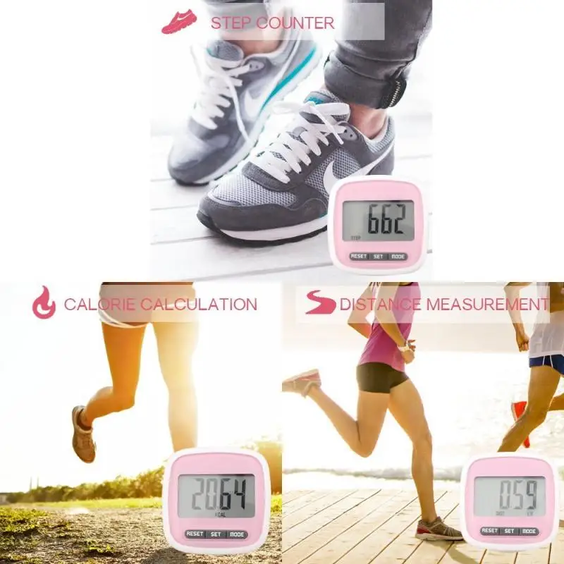 

1PC Mini Multifuctional Digital LCD Pedometer Run Walking Distance Step Counter Portable Fitness Equipment