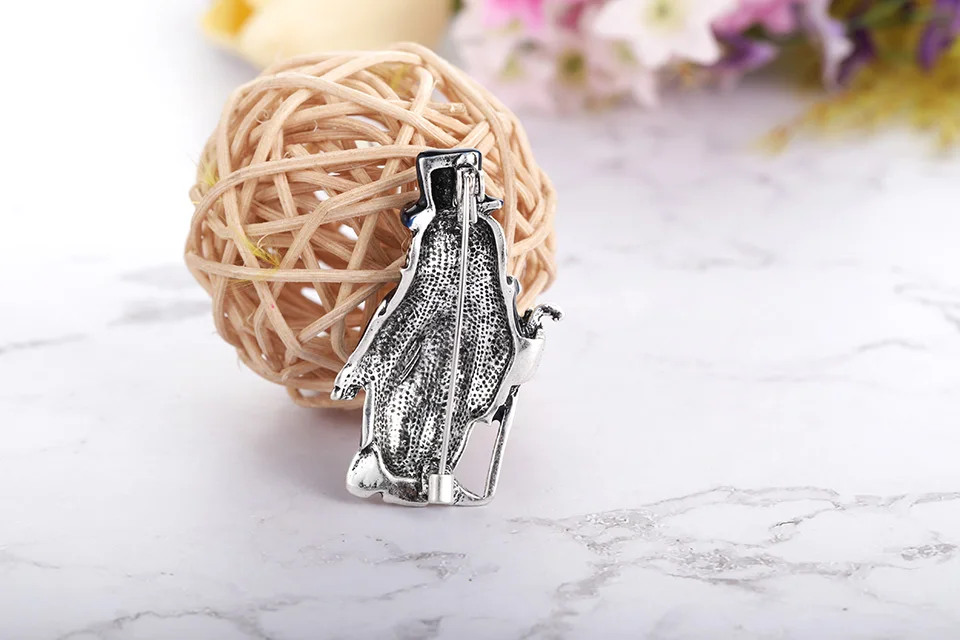 Blucome Vintage Nighthawk Owls Birds Animals Brooches For Women Pins Gentleman Dress Hat Decoration Suit Corsage Pin Collar Clip