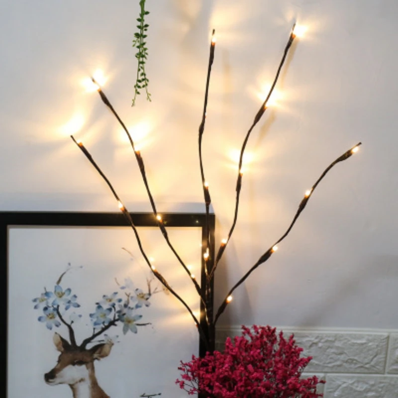 

Vasos LED Willow Branch Lamp Battery Powered Decorative Lights Tall Vases Filler Willow Twig Lighted Branch for Home Decoration