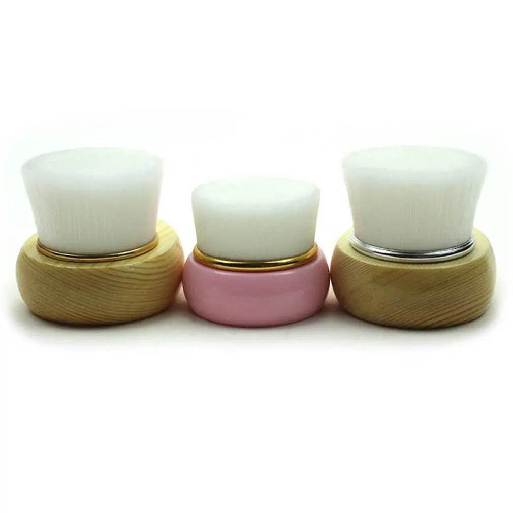 Мягкая щетка из мягкого волокна с деревянной/пластиковой ручкой для лица чистки