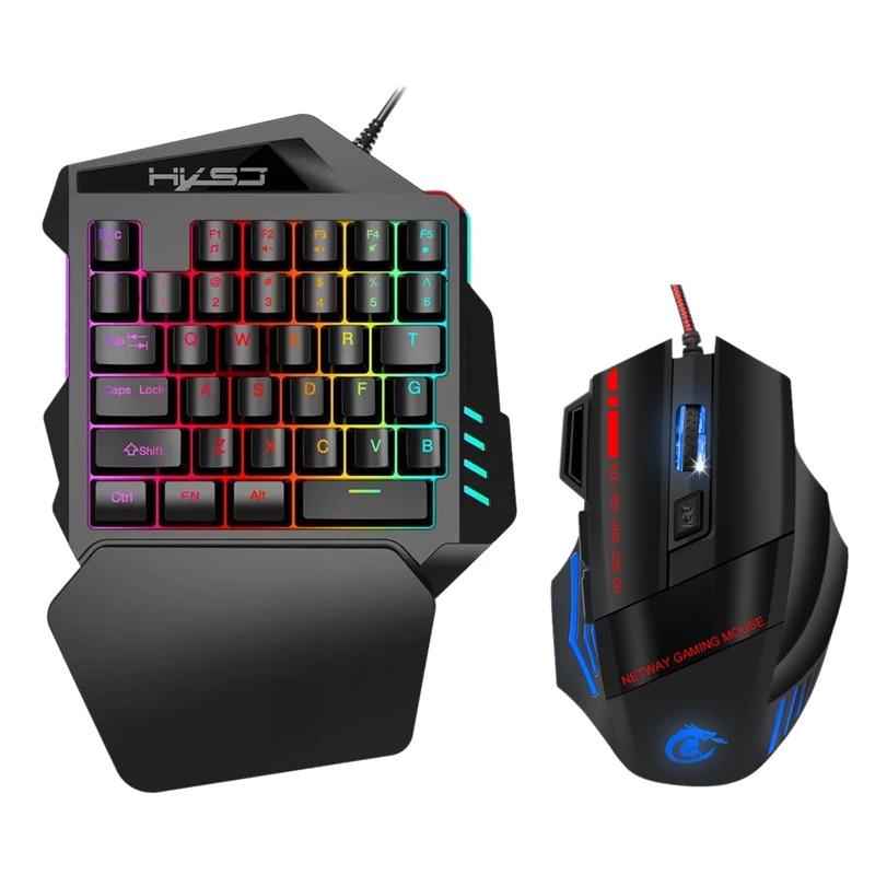 V100 + A907 для PUBG клавиатура мышь набор 35 клавиш мини USB Проводная игровой подарок