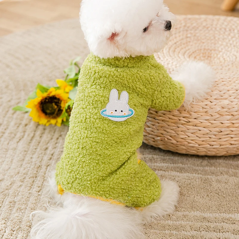 

Puppy Clothes Soft Fleece Cloth Pet Clothes For Small Medium Dogs Winter Warm Cartoon Animal Pattern Dog Clothes Pet Supplies
