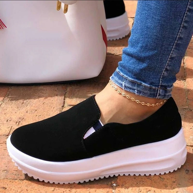 2022 New Spring Autumn Designer Wedge Flats Heel Walking Fashion Breathable Sneakers Women Platform Running Sports Shoes Mujer