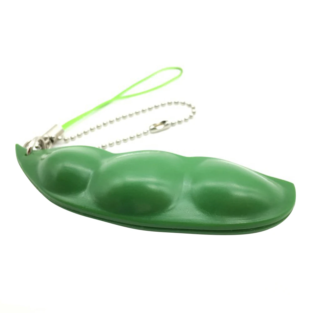 Бесконечное сжатие эдамаме Bean Pea Экспрессия цепочка для ключей украшение снятия