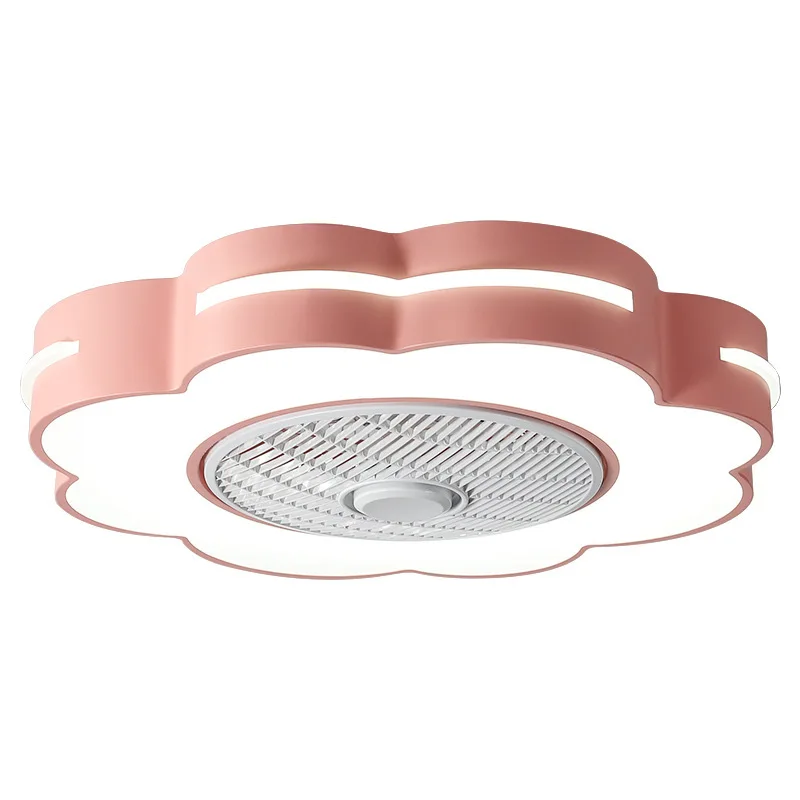 

Fan light romantic flower-shaped restaurant bedroom light modern simple and warm children's room LED fan light
