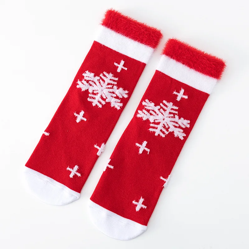 

New Christmas Socks European and American Elk Snowflake Santa Claus Fall/Winter Tube Socks Cotton Socks Men Christmas Socks