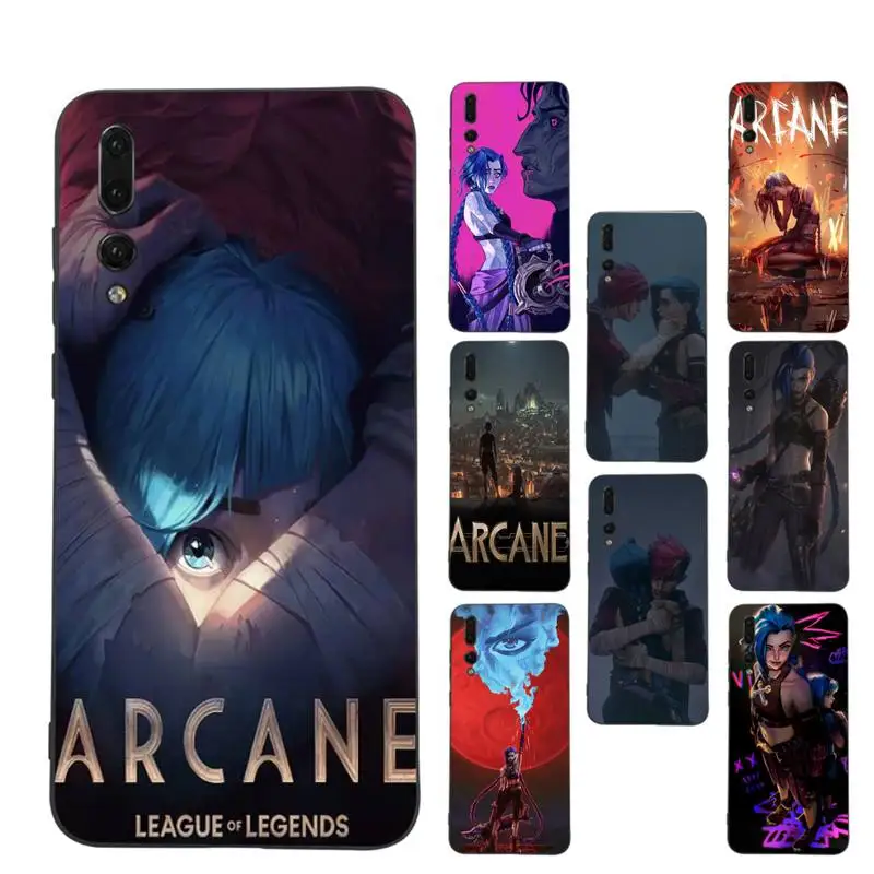 

Anime Arcane Jinx Vi Phone Case Soft Silicone Case For Huawei P 30lite p30 20pro p40lite P30 Capa
