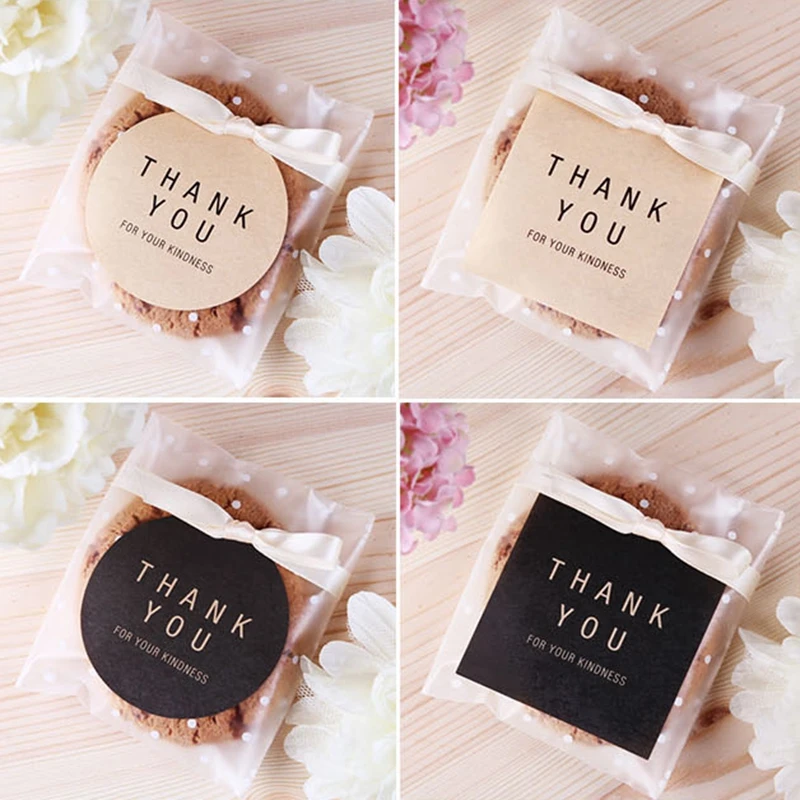 Наклейка с надписью thank you из крафт-бумаги герметичная этикетка ручной работы для