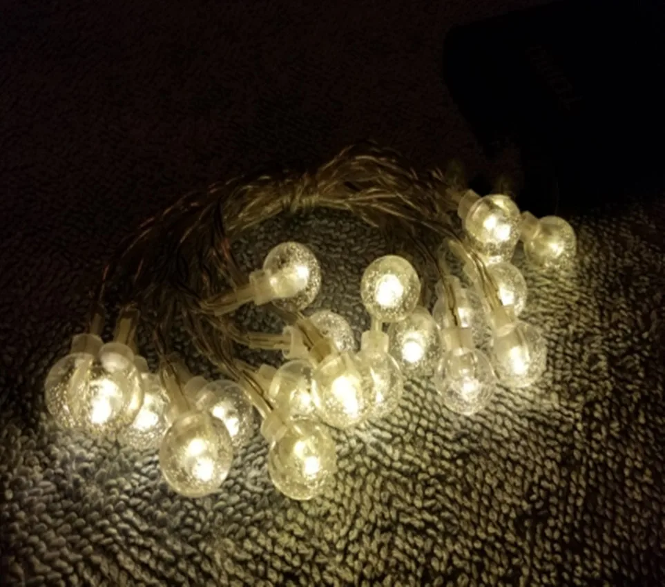 Fairy Bubble Ball String Lights Crystal Garland LED Lamp For Christmas Birthday Wedding Party Holiday Home Garden Decoration | Лампы и