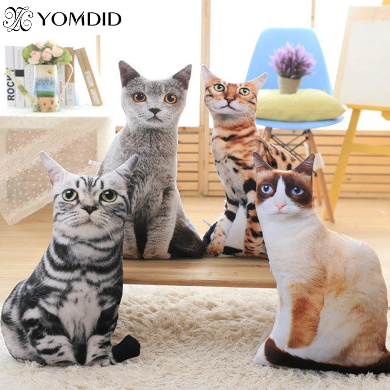 Мягкая подушка для животных забавные подушки коты принтом в виде