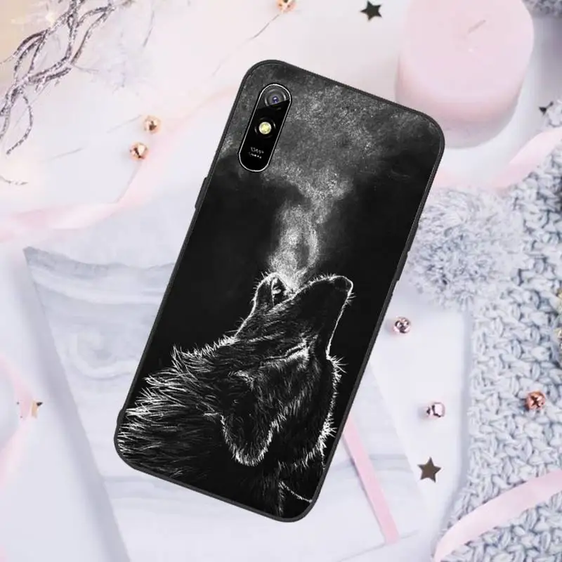 

Wolf painting animal Phone Case For Xiaomi Redmi note 7 8 9 pro 8T 9A 9S Mi Note 10 Lite pro