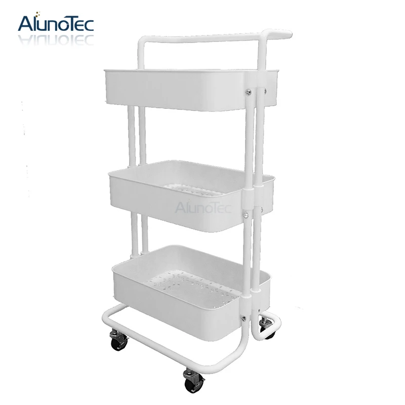 3-уровневая металлическая тележка для хранения органайзер организации кухни